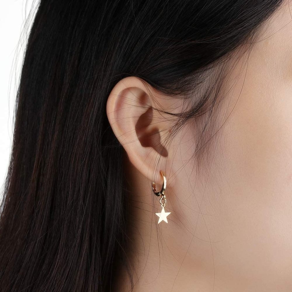 Small Dangle Hoop Earrings